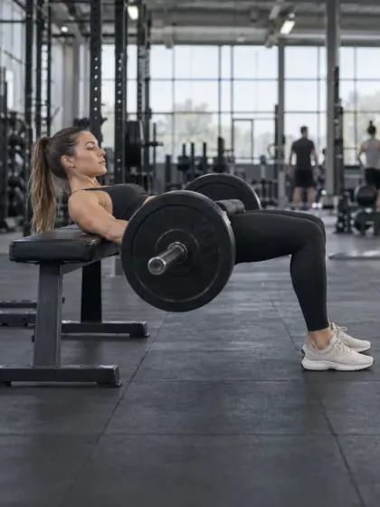 Barbell hip thrust