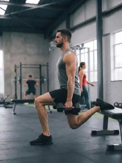 Dumbbell Bulgarian split squat