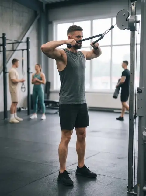 Face pull en polea, foto del ejercicio