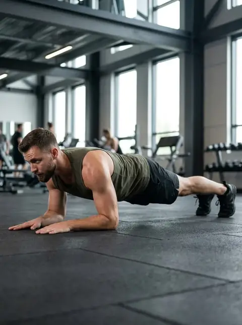 Flexión esfinge, foto del ejercicio